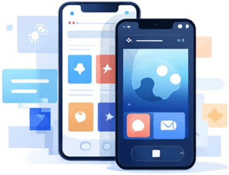 Mobile apps development illustration